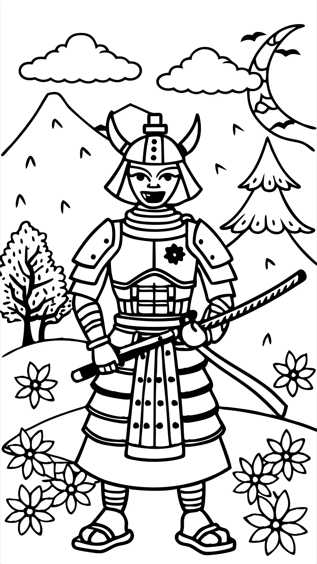 coloriages de samurai